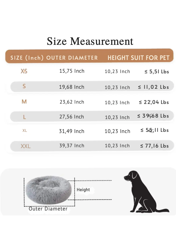 ROUND ANTI-STRESS CUSHION FOR DOGS